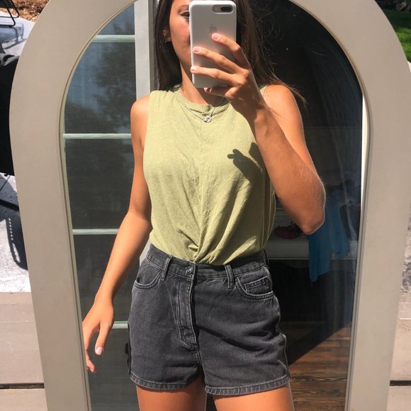 Vintage Deltta Olive Green Twist Top - Picture 2 of 5